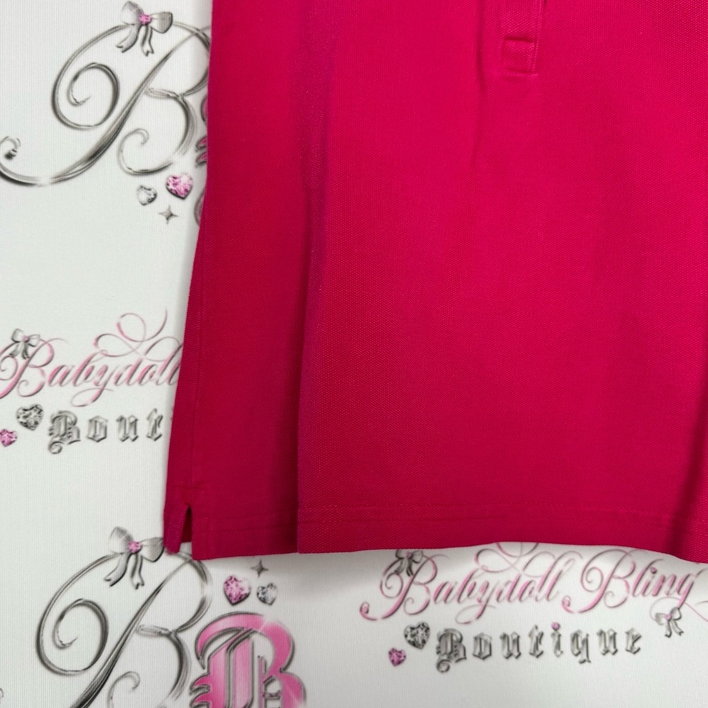 Lacoste Pink Polo Shirt crocodile alligator 🐊 logo button up golf preppy collar - Picture 9 of 9